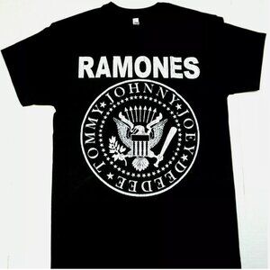 RAMONES T-shirt Distressed Punk Rock Tee Shirt Black New